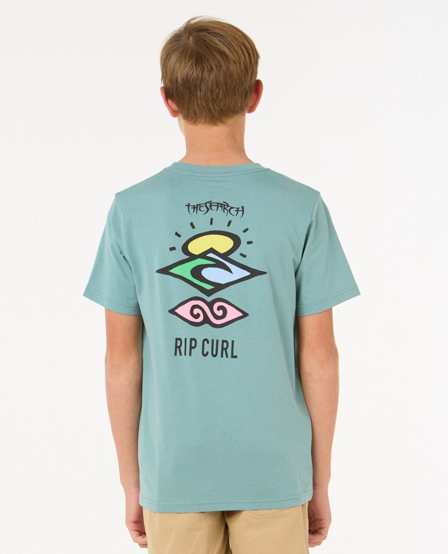Rip Curl Search Icon Boys Tee - Blue Lagoon