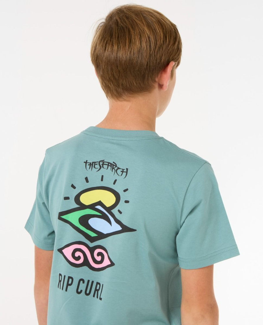 Rip Curl Search Icon Boys Tee - Blue Lagoon