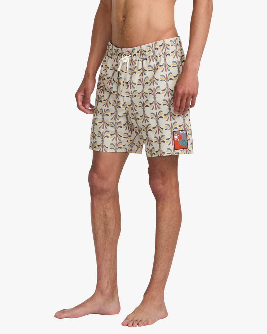 Rvca La Eye Floral Elastic Boardshorts 17