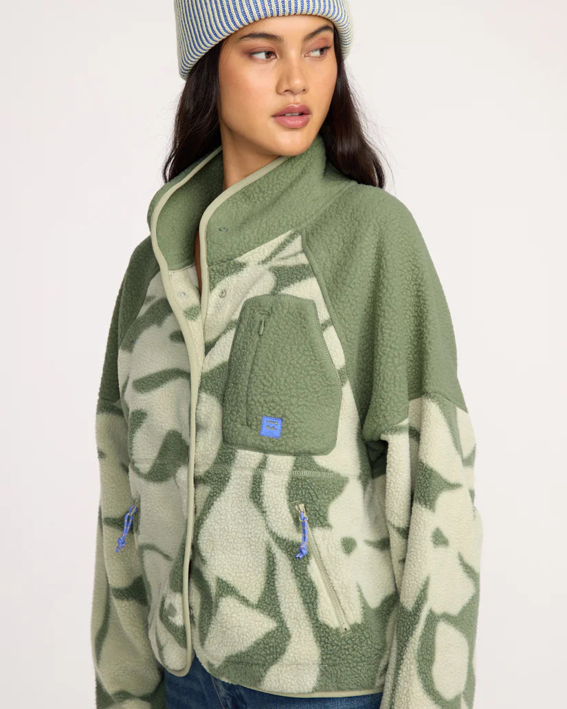Billabong Popoyo Snap Up Fleece Jacket