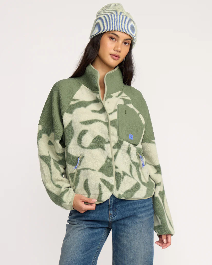 Billabong Popoyo Snap Up Fleece Jacket