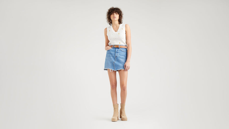 Levi's High Rise Deconstructed Iconic Skirt