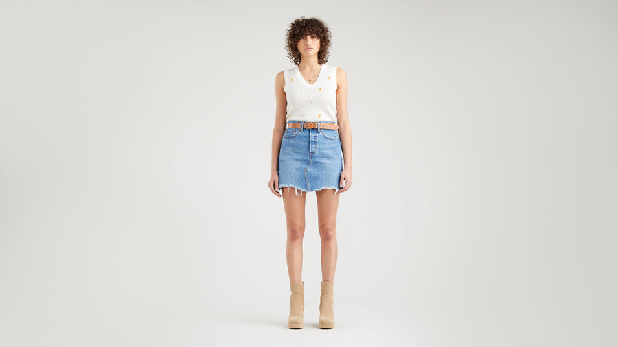 Levi's High Rise Deconstructed Iconic Skirt