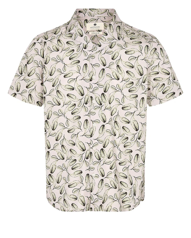 Anerkjendt Akleo s/s Poplin AOP-GOTS - Tofu