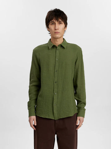 Anerkjendt Aklouis Net  Shirt- Deep Lichen Green