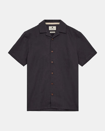 Anerkjendt AKLEO S/S COT/LINEN SHIRT - Dark Grey