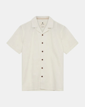 Anerkjendt AKLEO S/S COT/LINEN SHIRT - Tofu
