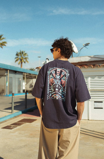 Kaotiko Pinball Navy T-shirt
