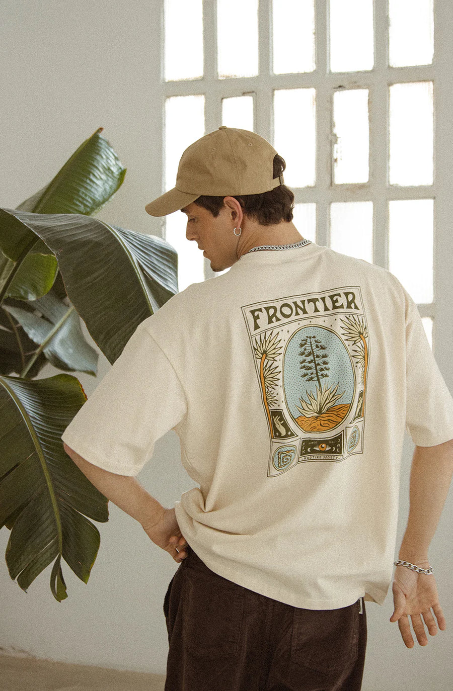 Kaotiko Frontier Organic Cotton Ivory T-Shirt
