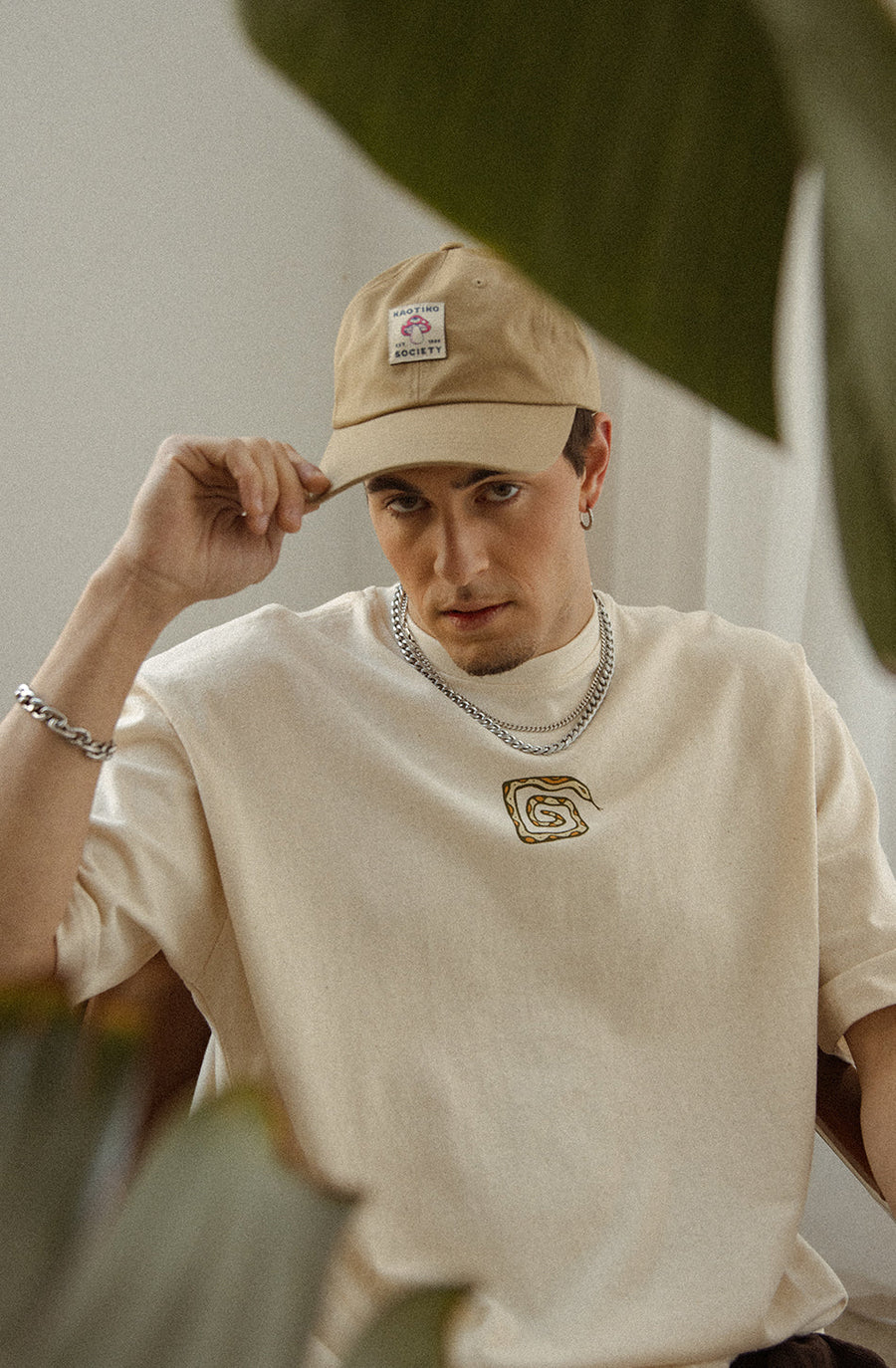 Kaotiko Frontier Organic Cotton Ivory T-Shirt