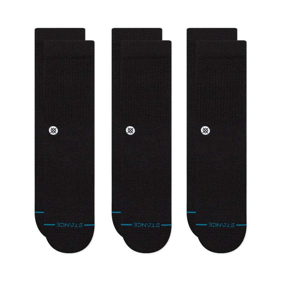 Stance Icon Crew 3 Pack Black