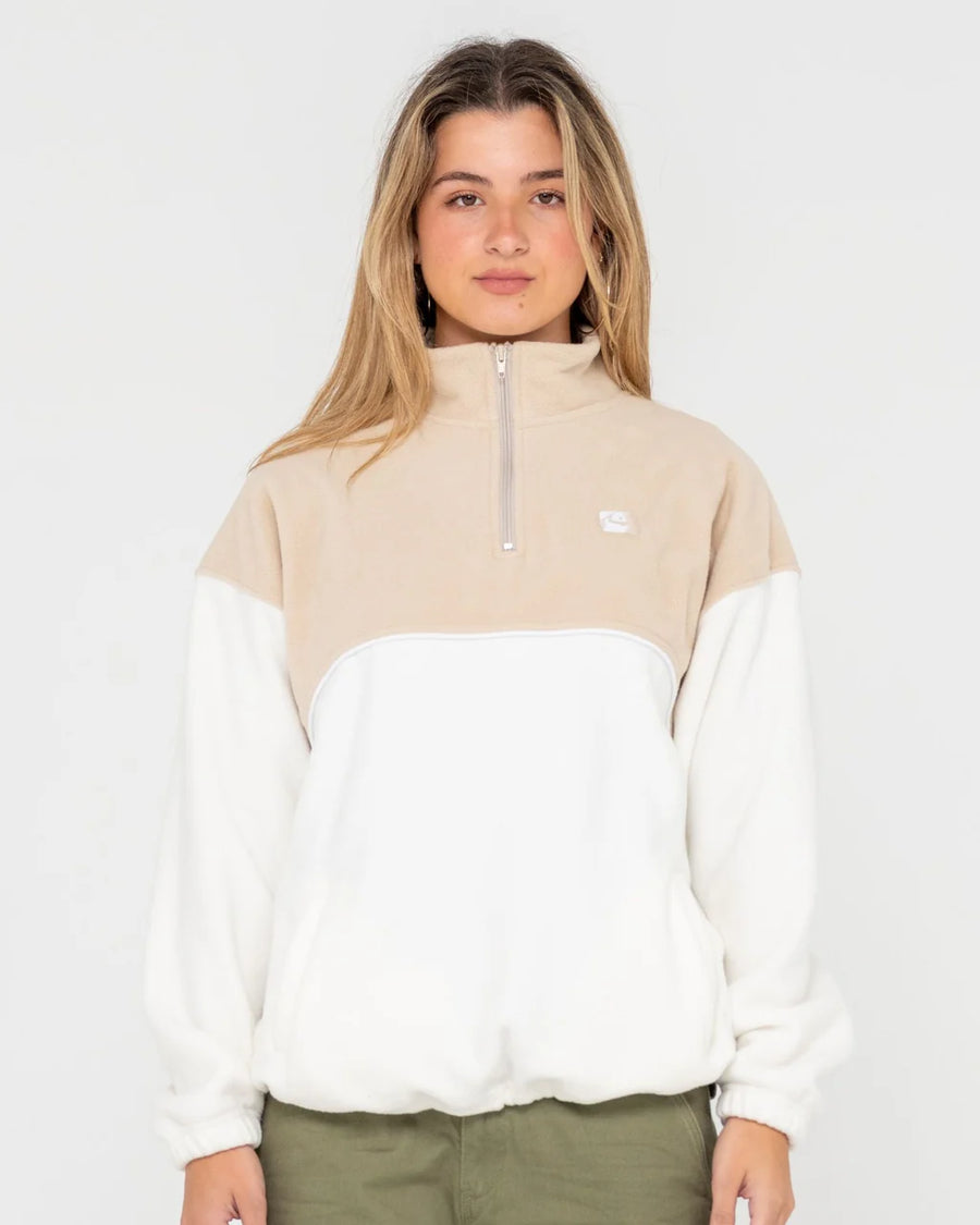 Rusty Tonal Division Half-Zip Polar Fleece