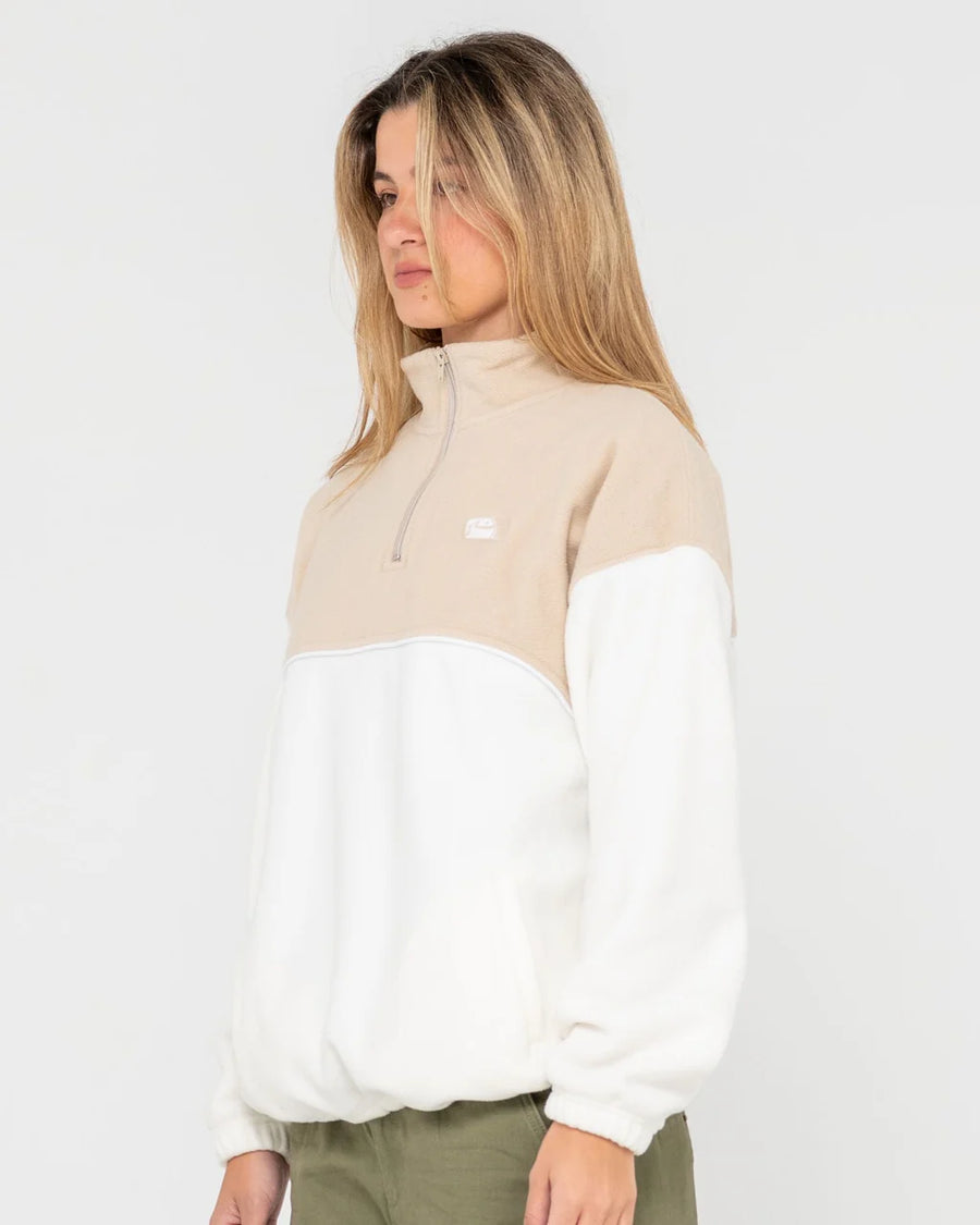 Rusty Tonal Division Half-Zip Polar Fleece