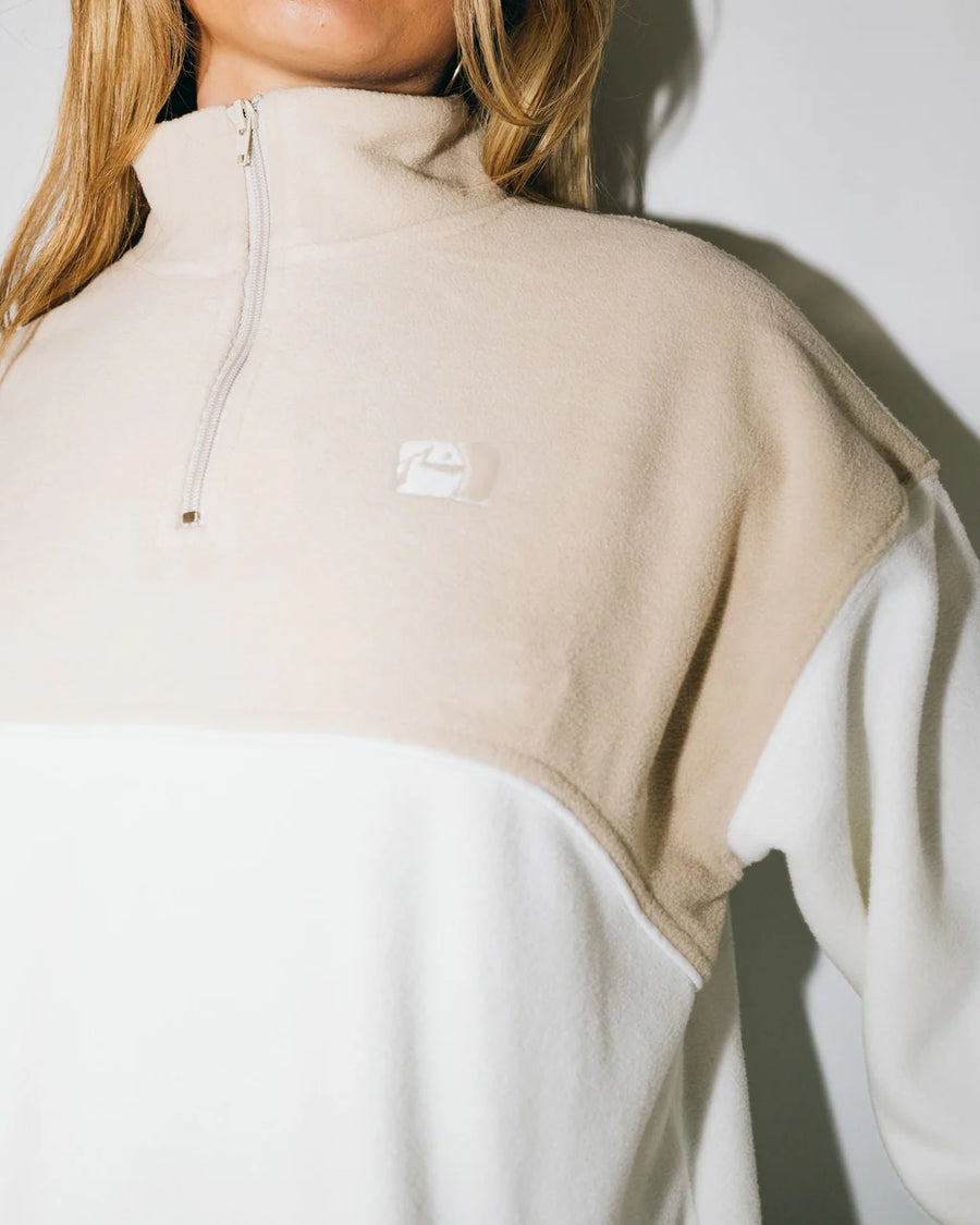 Rusty Tonal Division Half-Zip Polar Fleece