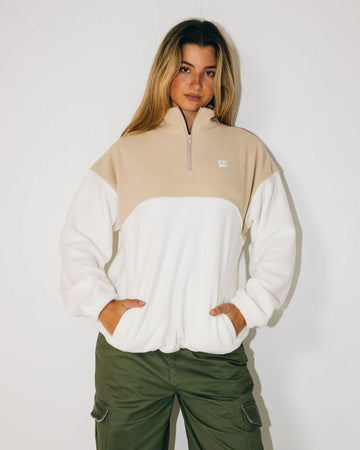 Rusty Tonal Division Half-Zip Polar Fleece