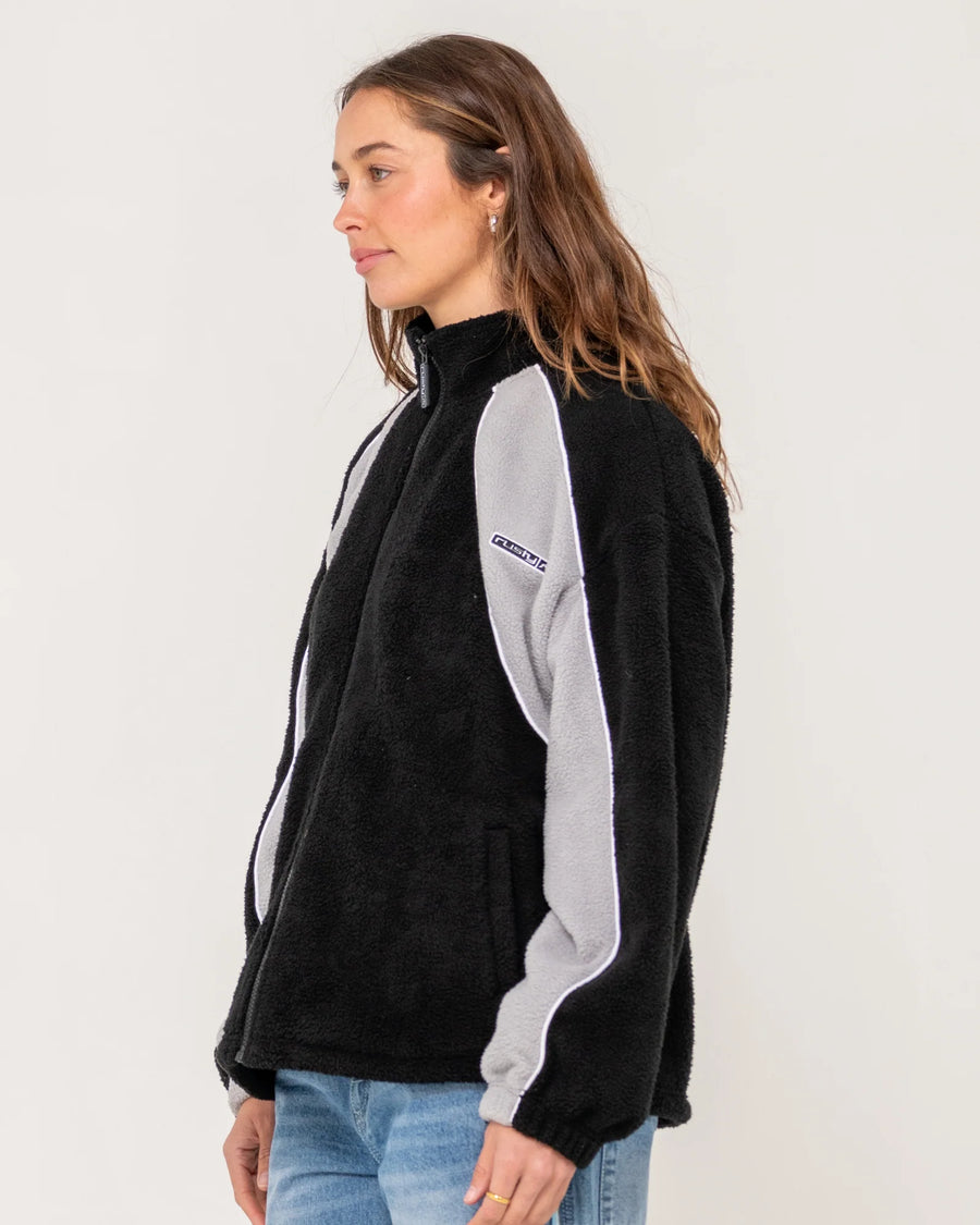 Rusty Two Tides Zip Through Sherpa Fleece