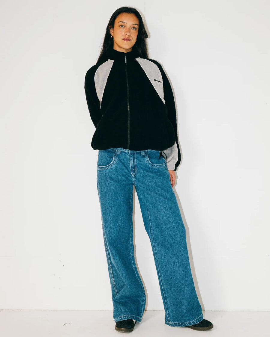 Rusty Two Tides Zip Through Sherpa Fleece