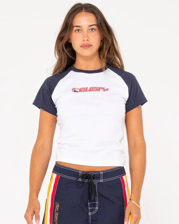 Rusty Archived Raglan Tee