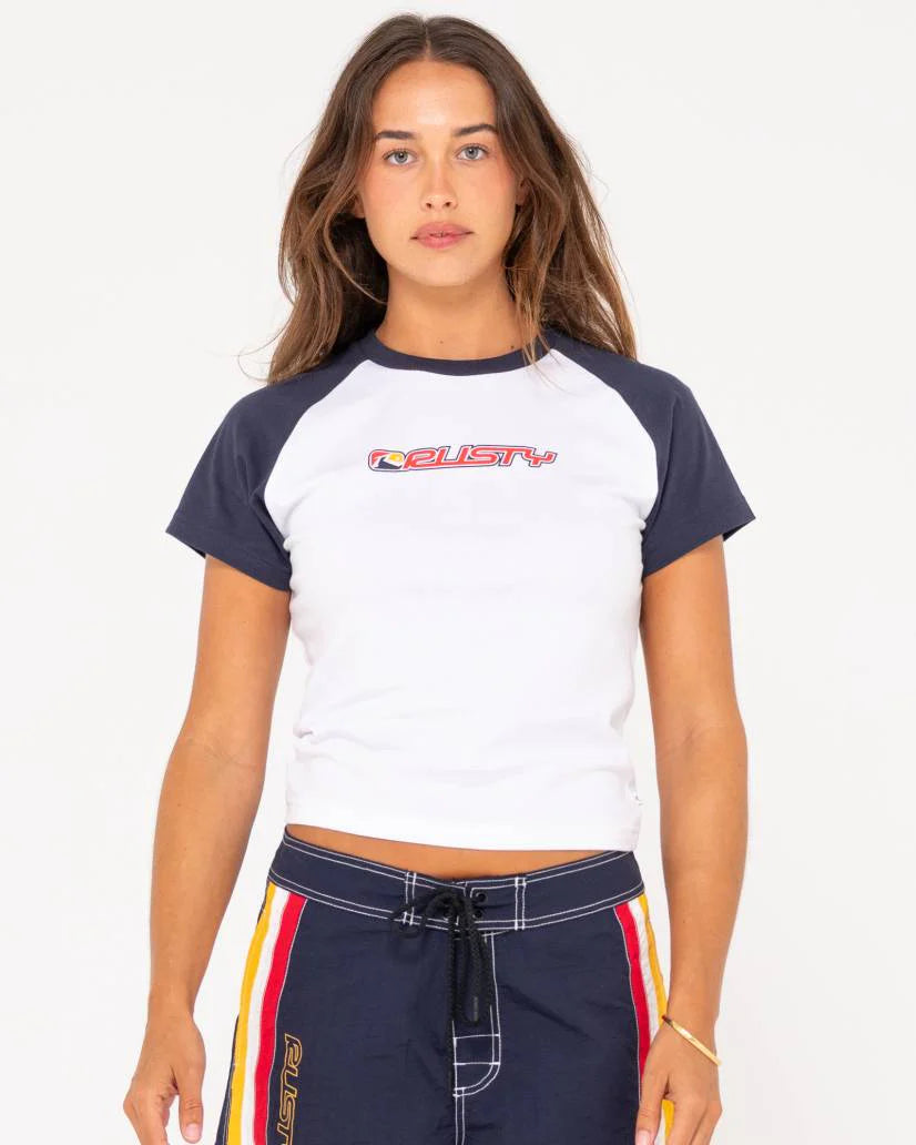 Rusty Archived Raglan Tee