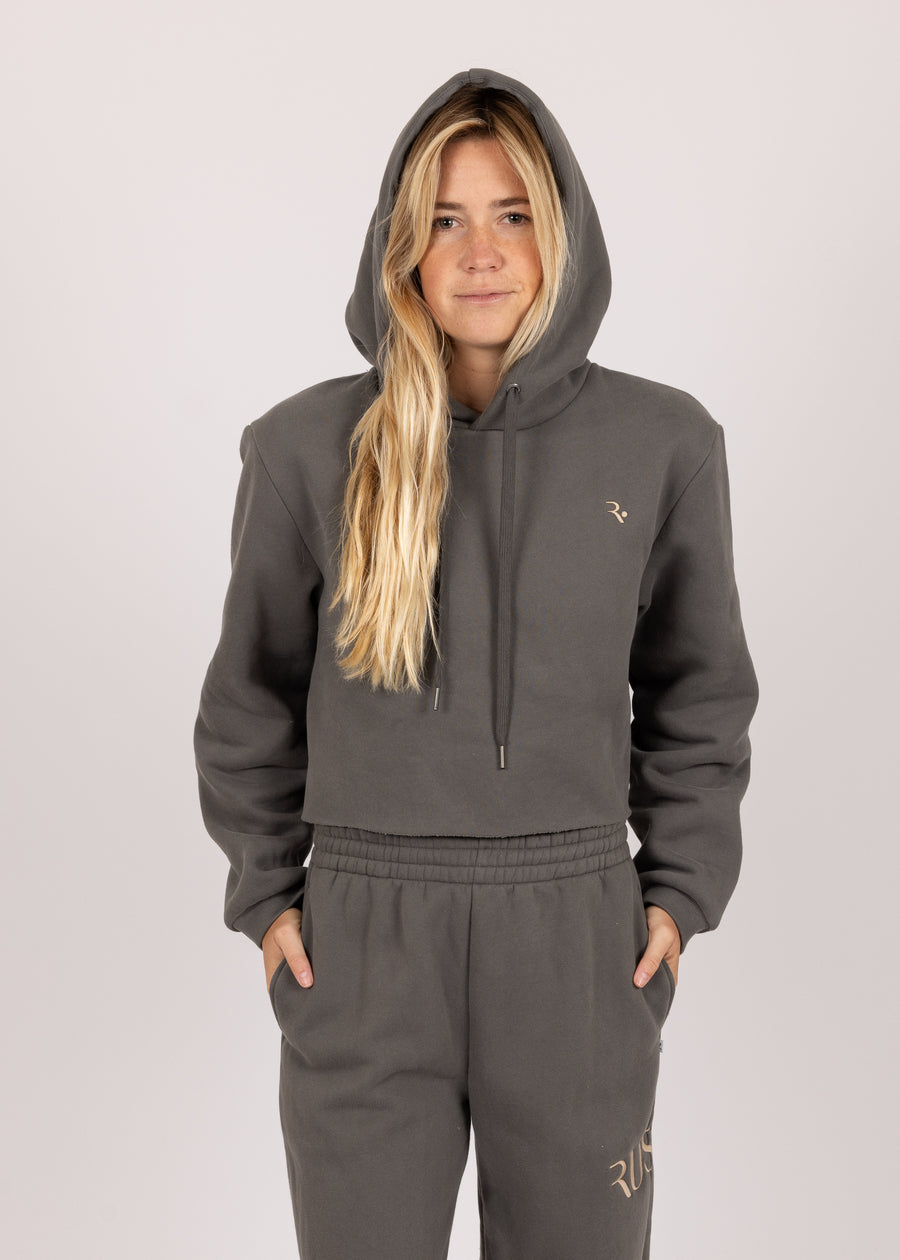 Rusty Alexia Crop Hooded Fleece