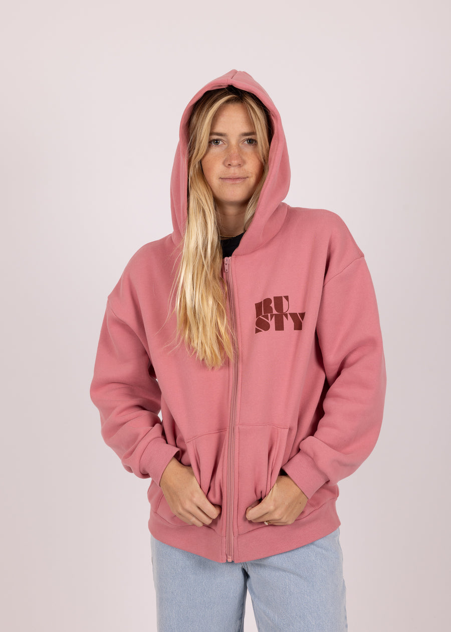 Rusty Alana Oversize Zip Fleece