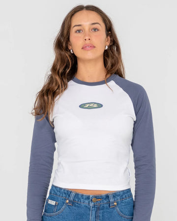 Rusty Heritage Long Sleeve Raglan Tee