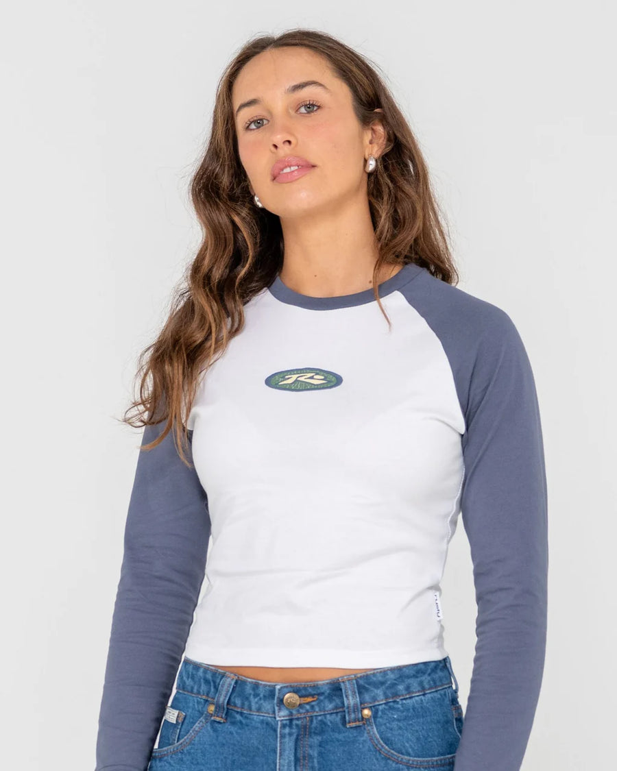 Rusty Heritage Long Sleeve Raglan Tee