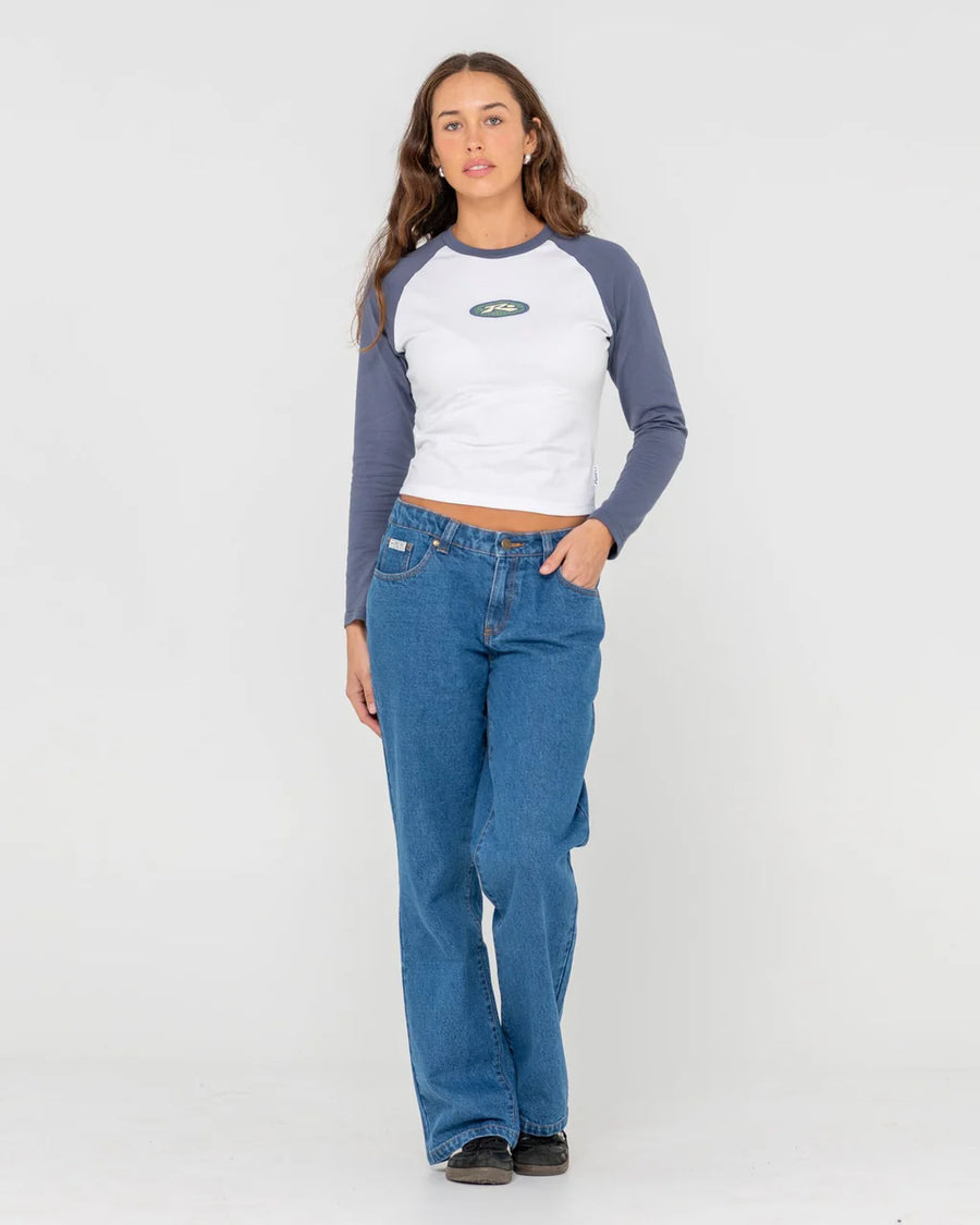 Rusty Heritage Long Sleeve Raglan Tee
