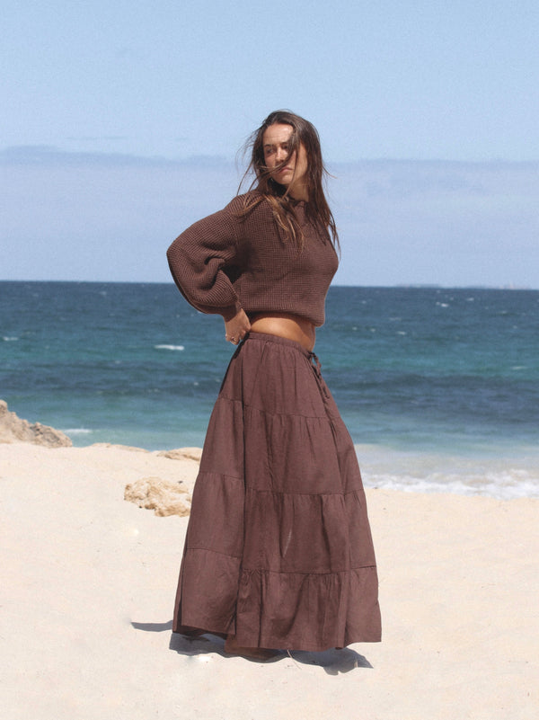Rhythm Classic Tiered Maxi Skirt