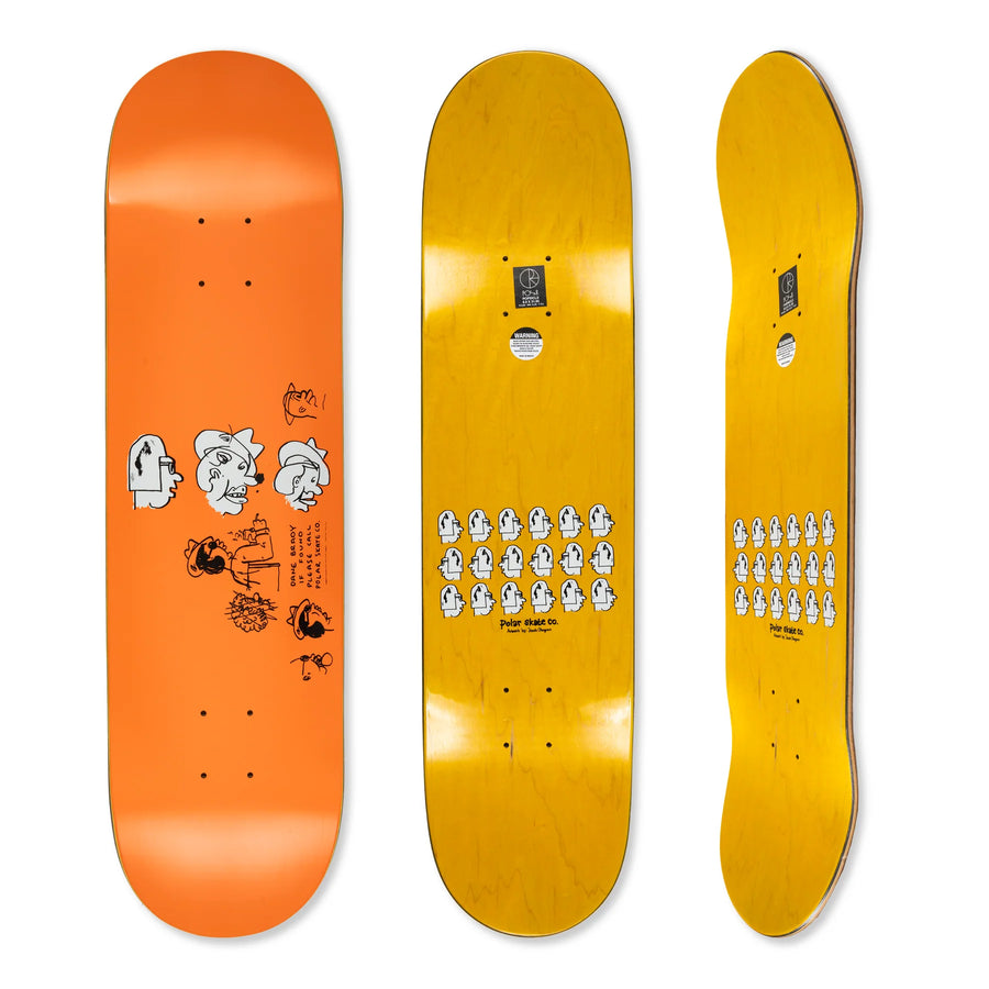 Polar Skate Deck Dane Brady - MIA - Orange