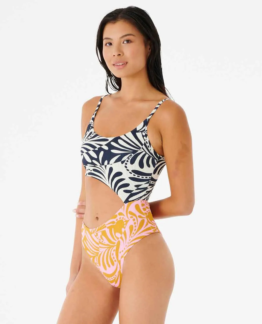Rip Curl Afterglow Swirl Cheeky Coverage One Piece